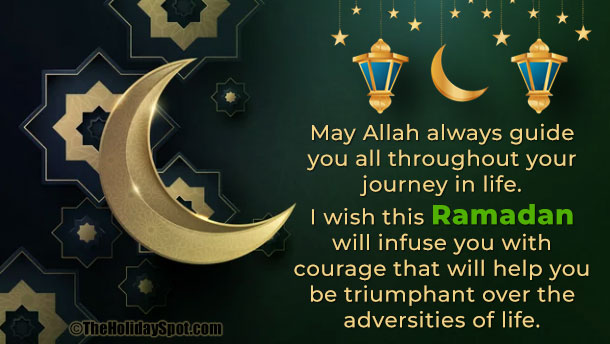 Ramadan image with an encouraging message for WhatsApp and Facebook
