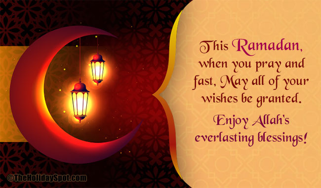 A beautiful wishes card for the holy month of Ramadan