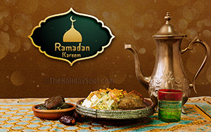 Ramadan wallpaper featuring food compotition