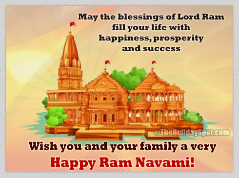 Ram Navami wishes card for family