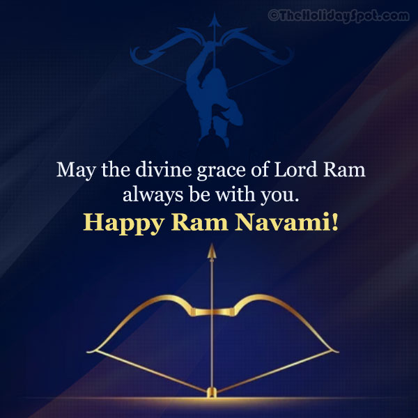 Ram Navami greeting card with a vector background themed with Shree Ram for WhatsApp and Facebook Status
