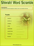 Click here for Shivratri Word Scramble puzzle