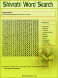 Click here for Shivaratri Word Search