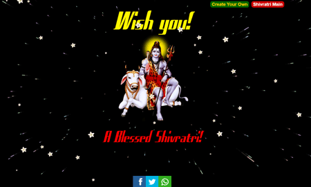 Shivratri wishes with Animated Flowing Flowers