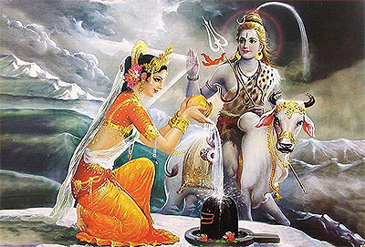 The Shiv Parvati and the Bull