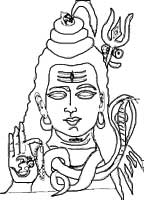 Shivratri pictures to color - Blessings of shiva