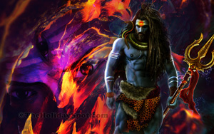 HD wallpaper of Lord Shiva with colorful illustrations - Shivratri wallpaper