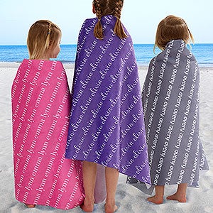 Playful Name Personalized 35x72 Beach Towel