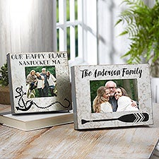 Beach Life Personalized Galvanized Metal Picture Frame