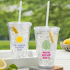 Choose Your Icon Personalized 17 oz. Summer Acrylic Insulated Tumbler