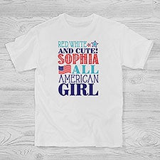 Red, White and Blue Personalized Kids Shirts
