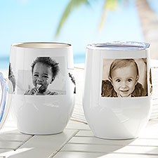 Photo Collage Personalized Stainless Insulated Wine Cup