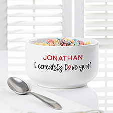  Cerealsly Love You Personalized 14 oz. Romantic Cereal Bowl