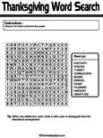Click here for Black & White Thanksgiving Word Search