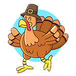 Vector Turkey clip-art for Thanksgiving