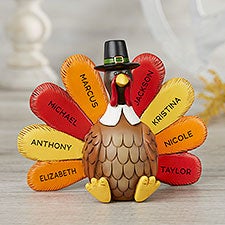 Thanksgiving gift - Thankful Turkey Personalized 3-D Resin Shelf Sitter
