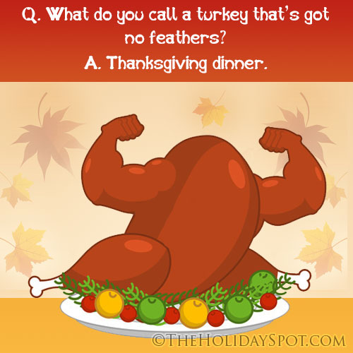 Thanksgiving joke image of a funny turkey roast