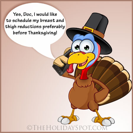 Thanksgiving jokes card of Turkey