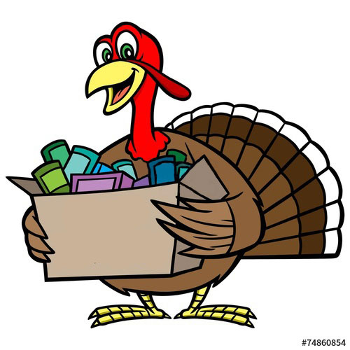 Thanksgiving Coloring Image - Turkey with gifts