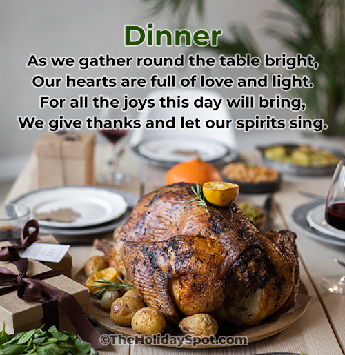 Thanksgiving short poem on Dinner