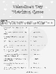 Click here for Black and White Valentine's Day Matching Game