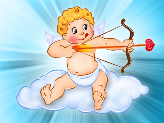 Cupid on Valentines Day