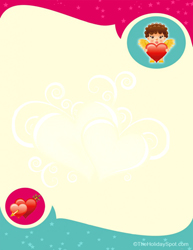 Valentine's Day Cupid letterhead