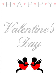 Romantic letterhead for valentines day