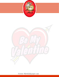 Valentines Day romantic letterhead