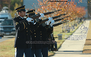 1080i desktop image showing soldiers giving gun salute on the Veterans Day