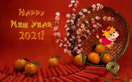 Download this HD Calendar wallpaper themed with Chinese New Year for the year 2021 and set it as background of your PC or mobile.