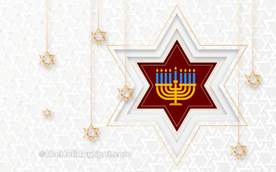 Free Hanukkah wallpaper with beautifully decorated background for mobile phone and PC.