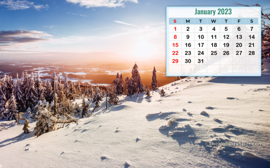 Download this HD Calendar wallpaper and set it as background on your PC or mobile phone for the month of January 2023.