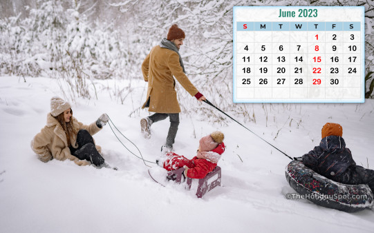 Download this HD Calendar wallpaper and set it as background on your PC or mobile phone for the month of June 2023.