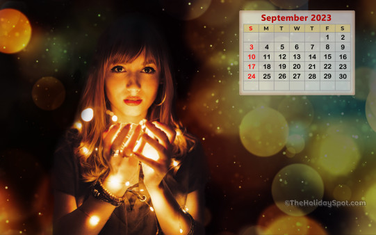 Download this HD Calendar wallpaper and set it as background on your PC or mobile phone for the month of September 2023.