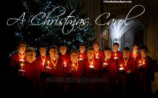 A group of children singing christmas carol