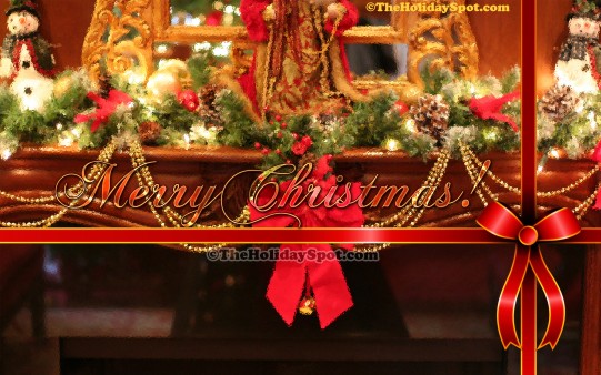 A Hd images of decorative christmas fireplace