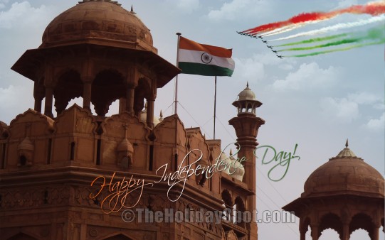 HD wallpaper of Red Fort on Indian Independence Day