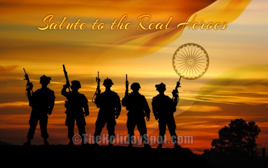An Indian Independence day wallpaper for the real heroes who protect our country.
