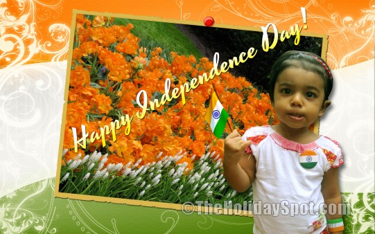 A beautiful flower wallpaper themed with Indian Independence Day.