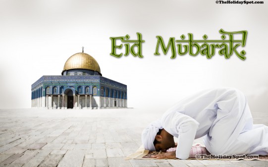 A man offering prayer on the auspicious occasion of Eid