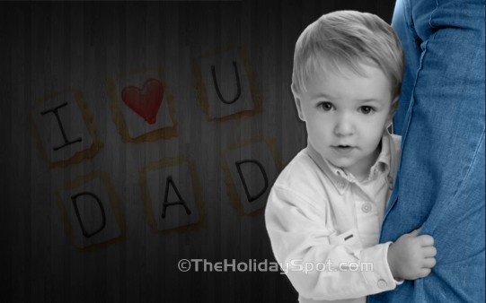 A child telling his Dad how he loves Him, is what well depicted in this HD Wallpaper