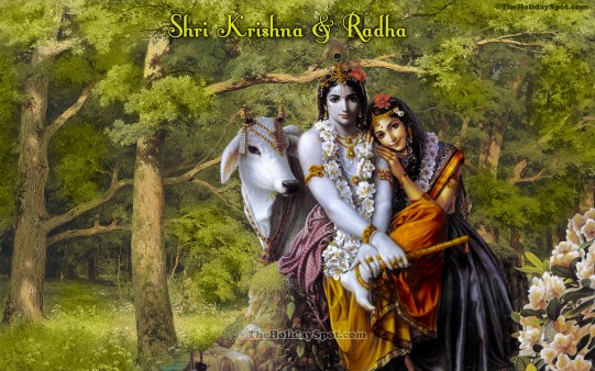 A wonderful high quality illustration of Shri Krishna and Radha.