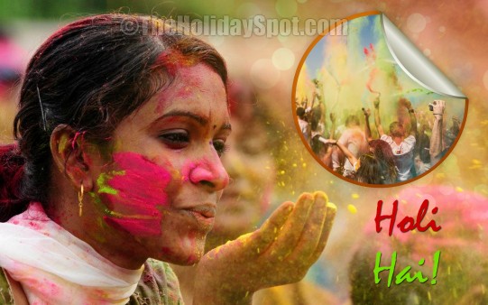 Celebrate Holi with this beautiful HD Background for your pc.