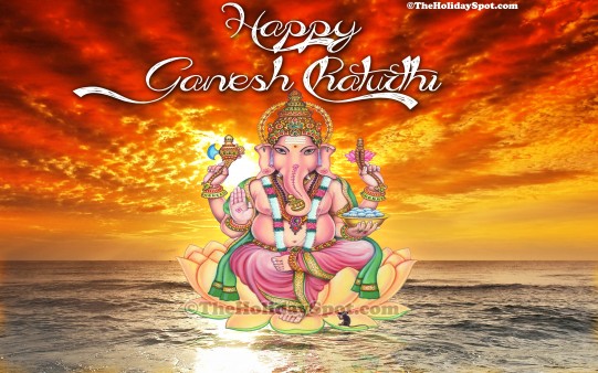 Adorn your desktop with this elegant looking wallpaper of Lord Ganesha.