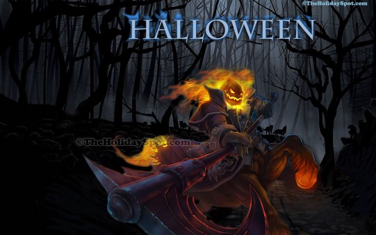 Download this high resolution Jack-o-Lantern wallpaper for your desktop and spread the mood of Halloween.