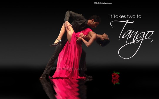 A couple in a romantic dance mood in valentines day wallpaper.
