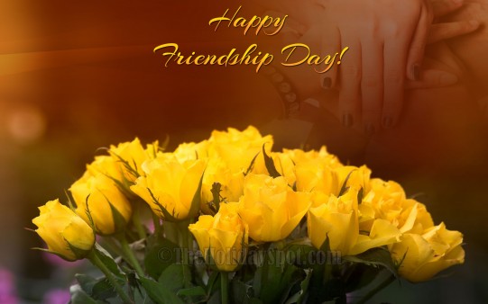 Celebrate Happy Friendship Day through downloading this wallpaper of yellow roses and set it as your desktop background.