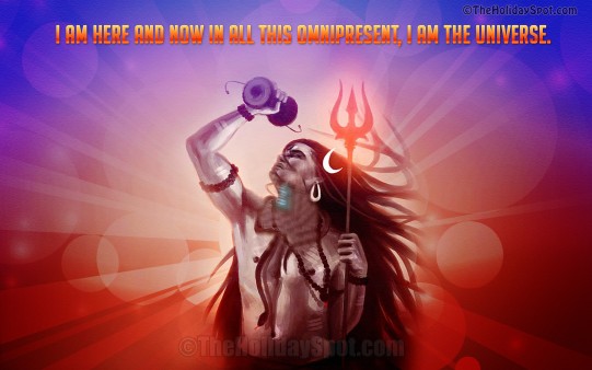 On Shivratri celebration download and adorn your desktop with this HD wallpaper of Lord Shiva, the Universe.