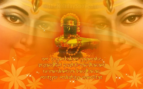 On Shivratri celebration download and adorn your desktop with this HD wallpaper of Lord Shiva Linga with Maha Mrityunjaya Mantra.